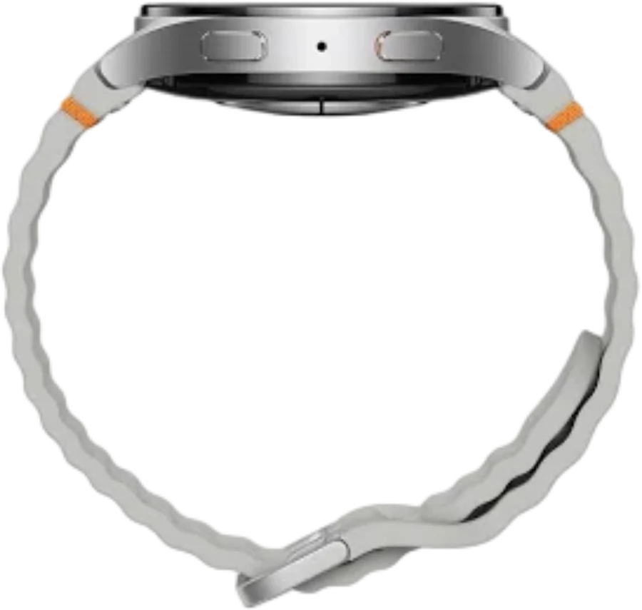 The same watch from the side, showing its two buttons